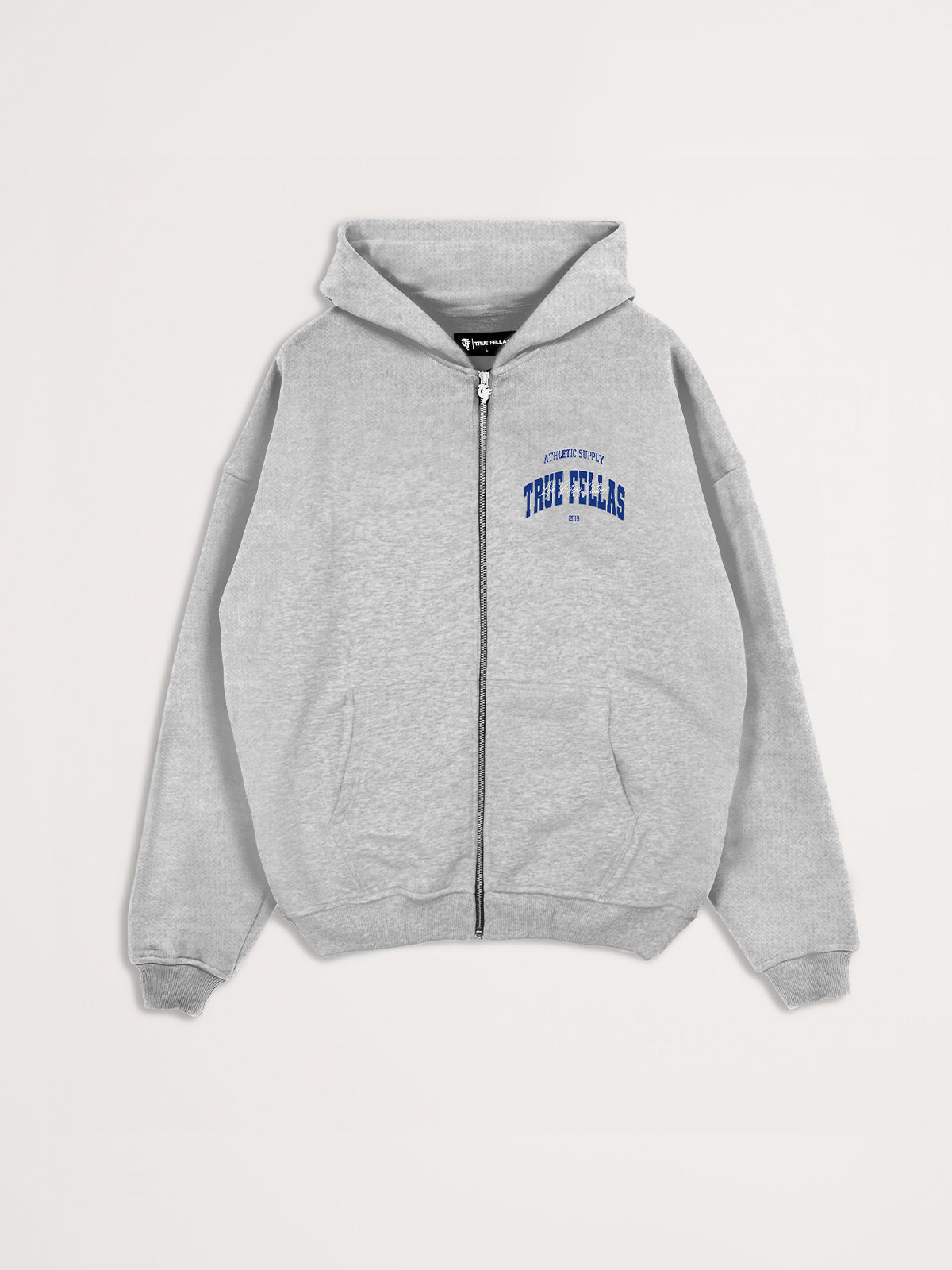 ACADEMY ZIP HOODIE GREY MELANGE