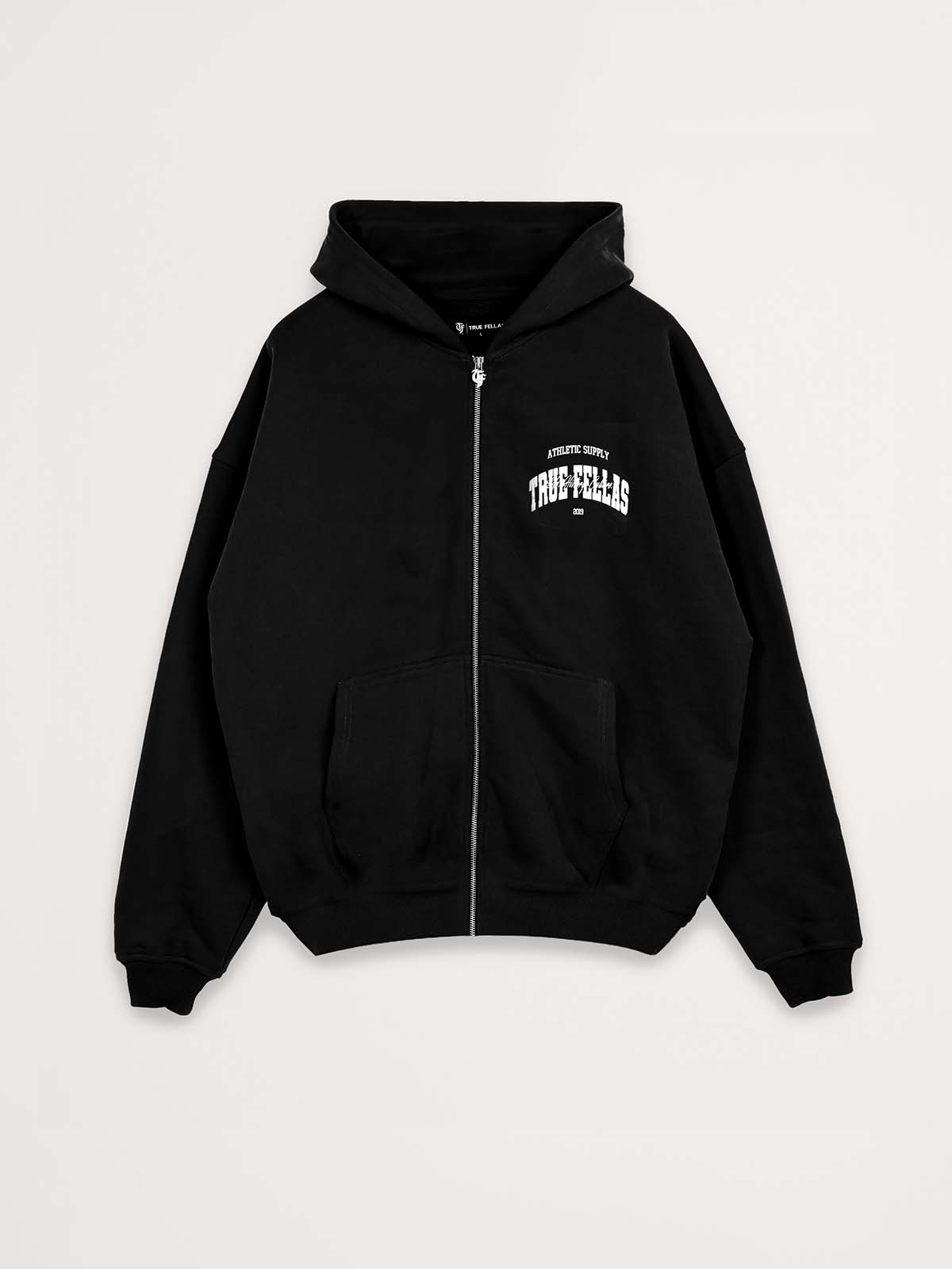 ACADEMY ZIP HOODIE BLACK